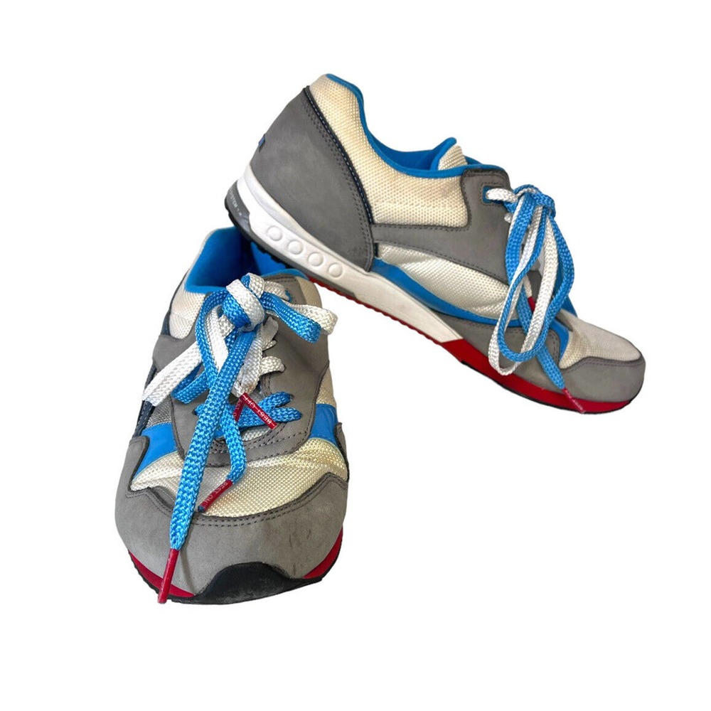 Reebok ERS RACER RETRO Mens Size 9.5 Multicolor Blue-Teal-White-Gray-Red